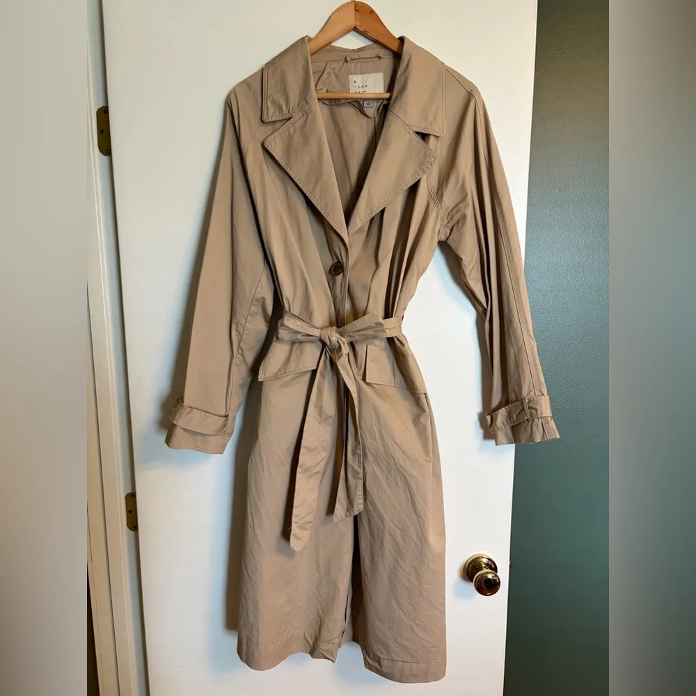 a new day Neutral Beige Trench Jacket - Picture 1 of 4